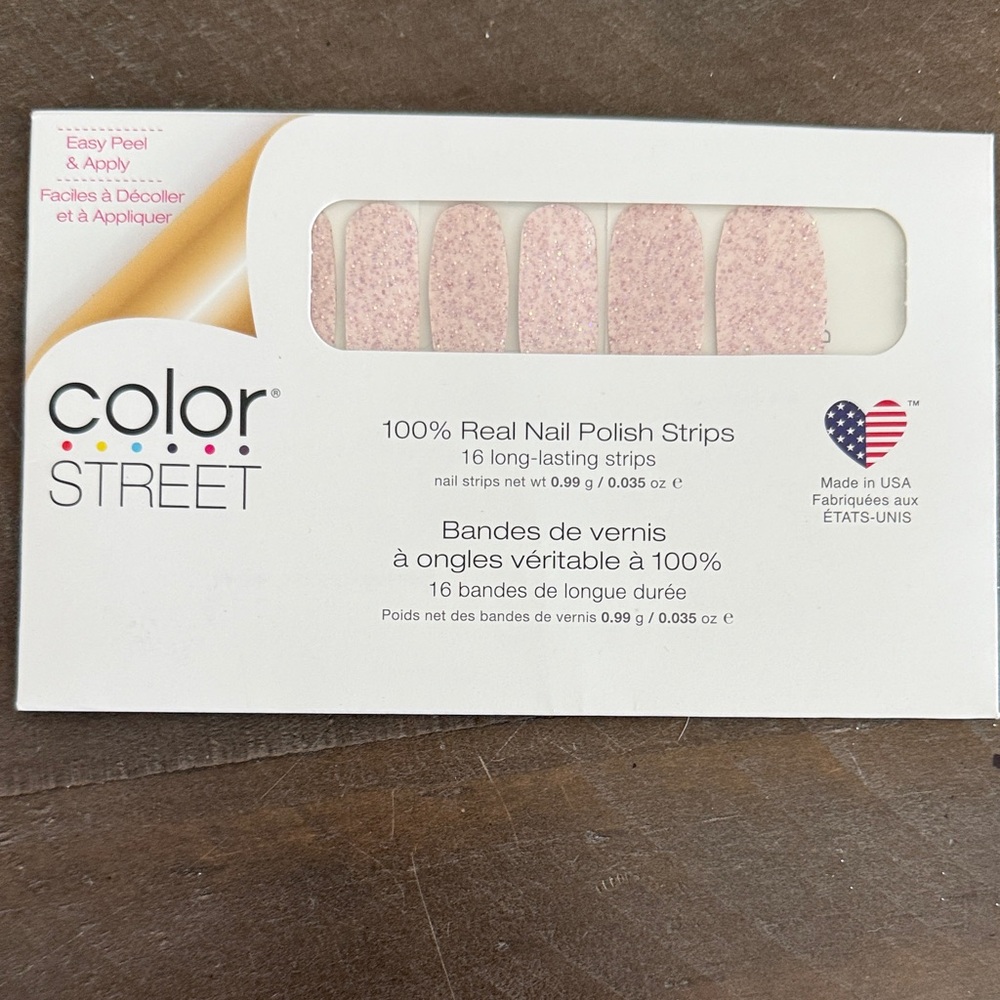 Color Street Blush Nail Strips- Shimmer Down